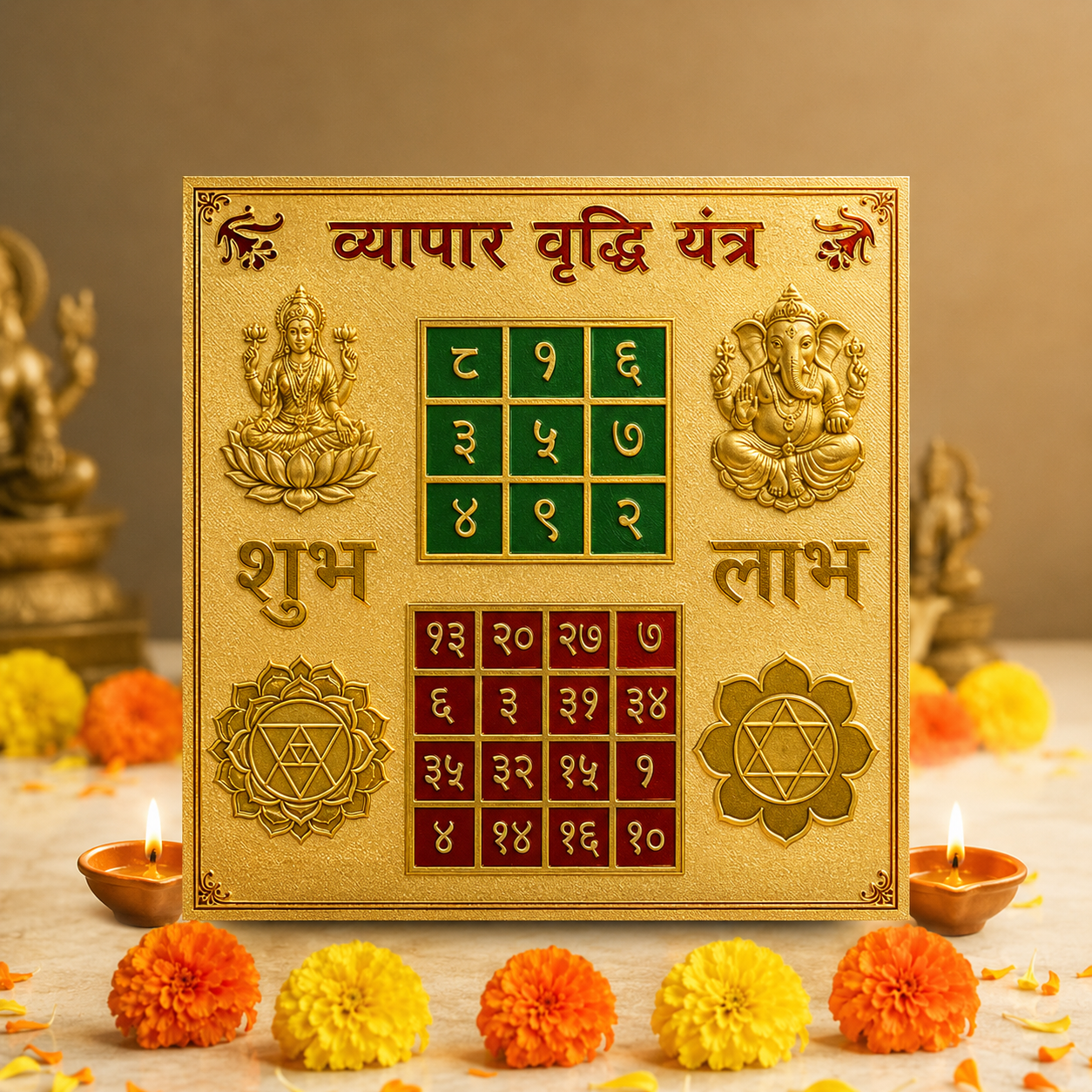 Shri Vyapar Vridhi Yantra Gold Plated